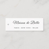 Étiquette fine Maison de Belle Script Paris (Devant)
