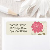 Étiquette Fine mignon Cool Girl Retro Floral Mode (En situation)