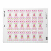 Étiquette Fiona la grenouille rose Miniature Wrappers (Feuille entière)