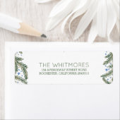 Étiquette Fir Branches Vacances d'hiver (En situation)