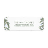 Étiquette Fir Branches Vacances d'hiver (Devant)