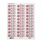 Étiquette Fire Truck Address Labels for Firefighter Birthday (Feuille entière)