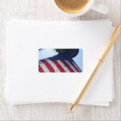 Étiquette Fire Truck American Flag Aerial Tower (En situation)