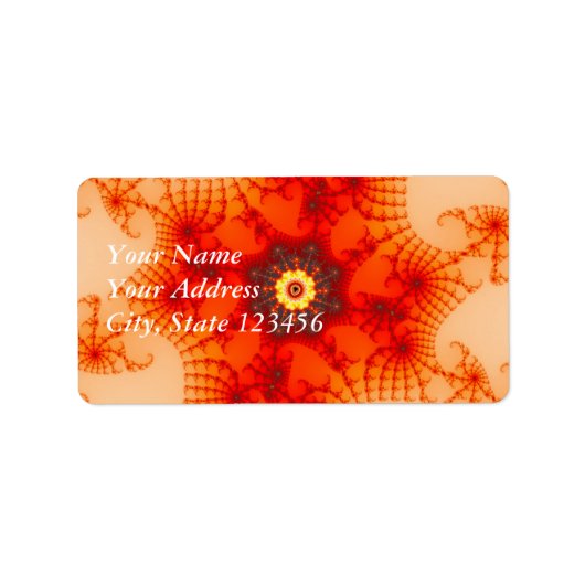 Étiquette Fire Web - Art fractal (Devant)