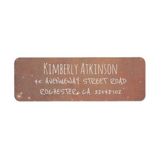 Étiquette Fireflies Mariage rustique Vintage (Devant)