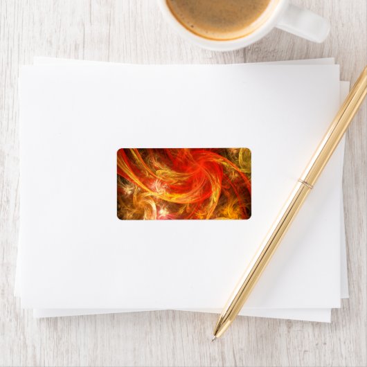 Étiquette Firestorm Nova Art Abstrait (En situation)