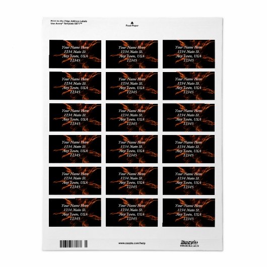 Étiquette Fireworks 3 (Feuille entière)