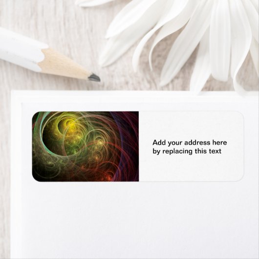 Étiquette Fireworks de l'espace (En situation)