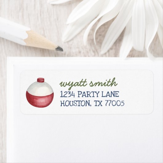 Étiquette Fishing O-Fish-Ally Anniversaire Bobber Adresse de (En situation)