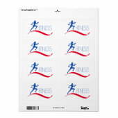 Étiquette Fitness (Feuille entière)