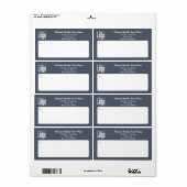 Étiquette Fitness Business Logo Grey White Shipping (Feuille entière)