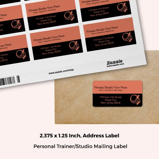 Étiquette Fitness Studio Skipping Rope Orange Address