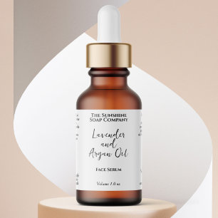 Étiquette Flacon compte-gouttes de cosmétiques minimaliste b