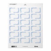 Étiquette Flacon de neige bleu glace (Feuille entière)