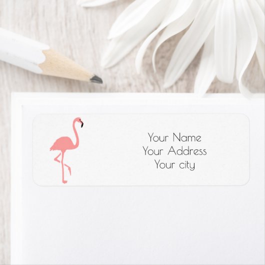 Étiquette flamand rose (En situation)