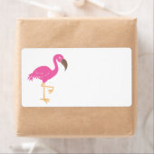 Étiquette Flamant rose (En situation)