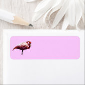 Étiquette Flamant rose (En situation)