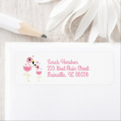 Étiquette Flamant rose Baby shower mignon Tropical (En situation)