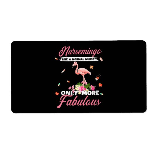 Étiquette Flamant rose | Infirmière comme infirmière normale (Devant)