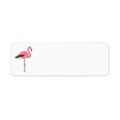 Étiquette Flamant rose pailleté Noël plage (Devant)
