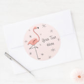 Étiquette Flamant rose rose (Enveloppe)