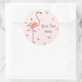 Étiquette Flamant rose rose (Sac)