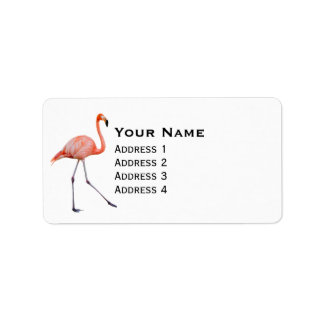 Étiquette Flamant rose rose
