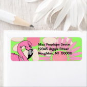 Étiquette Flamant rose rose Fleur Pétale Camouflage Retour É (En situation)