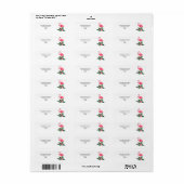 Étiquette Flamant rose tropical (Feuille entière)