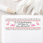 Étiquette Flamants roses (En situation)