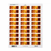 Étiquette Flames (Feuille entière)