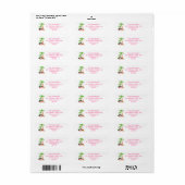 Étiquette Flamingo Plage Tropicale Palmier Noël (Feuille entière)