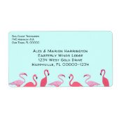 Étiquette Flamingos Tropical Business Shipping Labels (Devant)
