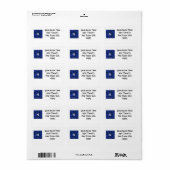 Étiquette Flamme bleue (Feuille entière)