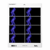 Étiquette Flamme bleue (Feuille entière)