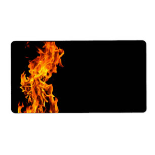 Étiquette Flamme orange