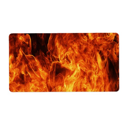 Étiquette Flamme orange (Devant)