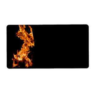 Étiquette Flamme orange