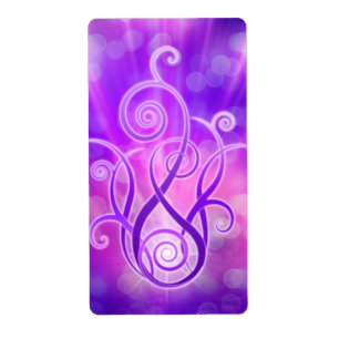 Étiquette Flamme violette/feu violet