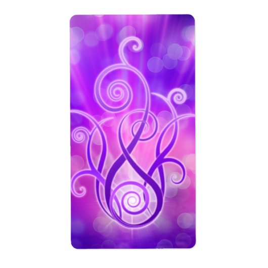 Étiquette Flamme violette / Feu violet (Devant)