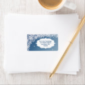 Étiquette Flammes de neige de Noël Adresse Labe (En situation)