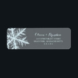 Étiquette Flammes de neige gelées d'hiver | Adresse de retou<br><div class="desc">DEPUIS LA COLLECTION MARIAGE DES FLAKES D'HIVER : (POUR PETITE ADRESSE DE RETOUR ÉTIQUETTE) GLACE BLEU Élégant FLAKON avec un ensemble arrière - plan gris acier classique. Si vous désirez une couleur différente ou d'autres changements de design, veuillez me le faire savoir et je vais le recréer pour vous, mais...</div>