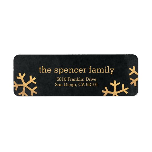 Étiquette Flammes de neige rayantes Adresse de retour des fê (Devant)