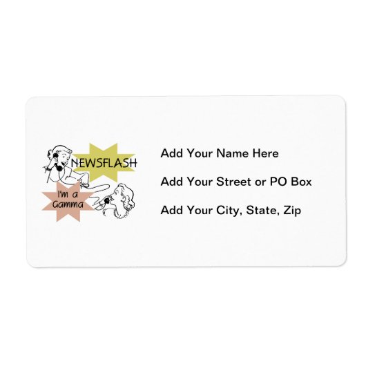 Étiquette Flash d'information je suis les T-shirts et les (Devant)