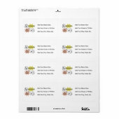 Étiquette Flash d'information je suis les T-shirts et les (Feuille entière)