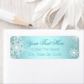 Étiquette Flèche de neige bleue turquoise (En situation)