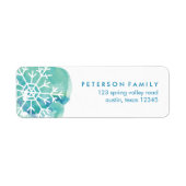 Étiquette Flèche de neige couleur vert (Devant)