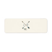 Étiquette Flèche et Antler Rustic Chic Cream & Blue (Devant)