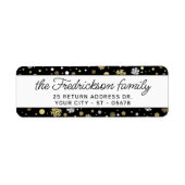 Étiquette Flèches de neige blanches personnalisées À petits (Devant)