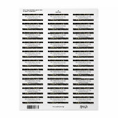 Étiquette Flèches de neige blanches personnalisées À petits (Feuille entière)